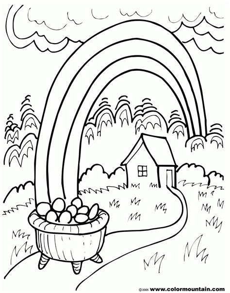 Free Printable Pot Of Gold Coloring Pages | Free Printable A to Z