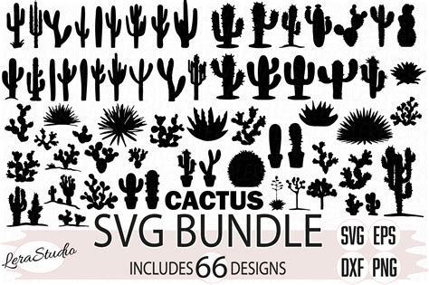 Bundle Cactus Svg, Cactus Silhouette, Digital download - Inspire Uplift