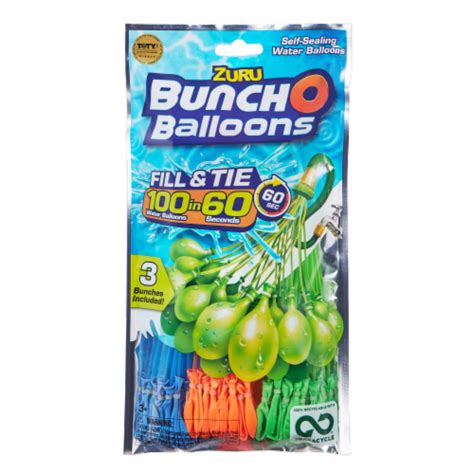 Zuru Bunch O Balloons Self-Sealing Water Balloons 100 Count - Assorted, 100 pk - Pick ‘n Save