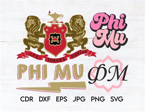 Phi Mu sorority vector greek sorority gift instant download | Etsy