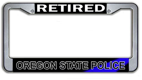 Retired Oregon State Police License Plate Frame | Law Gifts – abrotherhood