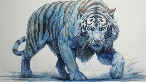 White Tiger Art 4K #1771n Wallpaper PC Desktop