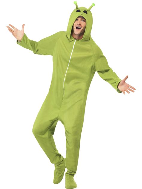 Green Alien All In One Men's Costume