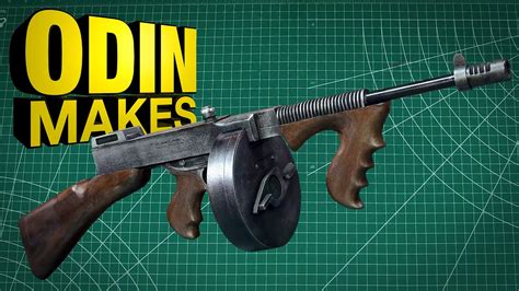 Odin Makes: 1928A Thompson Machine Gun prop replica - YouTube