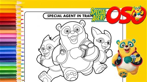 Coloring Special Agent Oso | Agents Wolfie,Oso & Dotty | Crayola Markers - YouTube