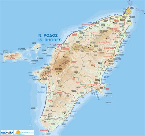 Map of Rhodes Island Greece RhodesGuide.com