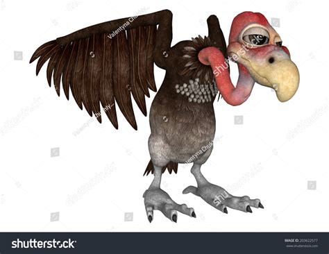 3d Digital Render Of A Funny Cartoon Vulture Isolated On White Background Stock Photo 203622577 ...