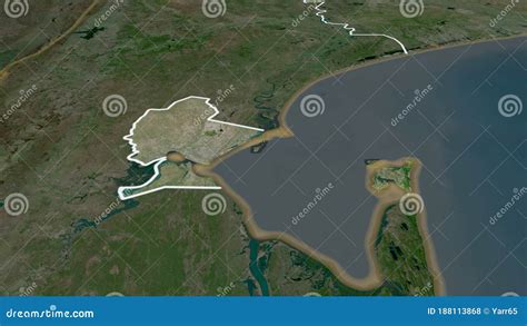 Maputo City, Mozambique - Highlighted. Satellite Stock Illustration ...