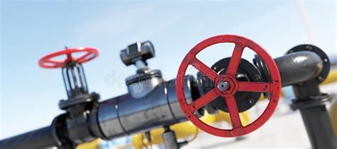 Gas Tap With Pipeline System At Natural Gas Station Stock Photo - Image of pipe, russian: 193238042