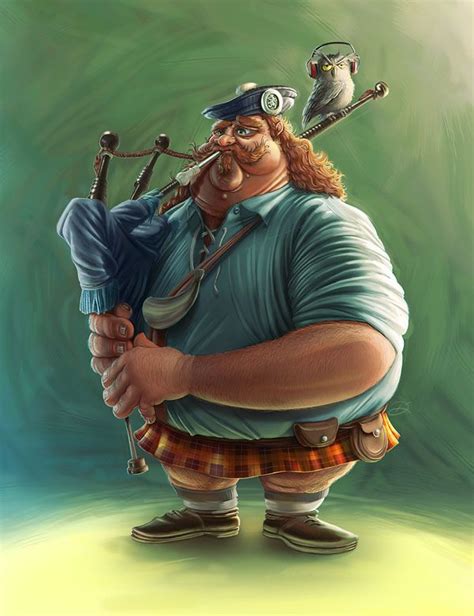 Scotish Bagpiper by D'Avila Studio , via Behance | Scottish bagpipes ...