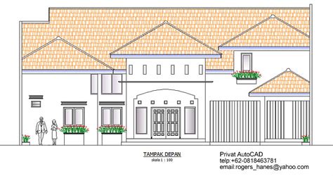 PRIVAT AutoCAD Profesional: Gambar Tampak Rumah Mewah Untuk Privat AutoCAD