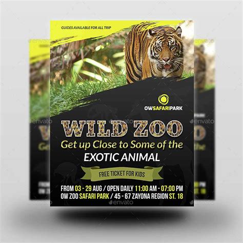 Zoo Flyer Template for Zoo Brochure Template – Sample.gelorailmu.com