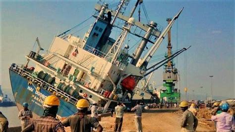 Vietnamese cargo ship tilts at Vizag port, crew safe | Latest News ...