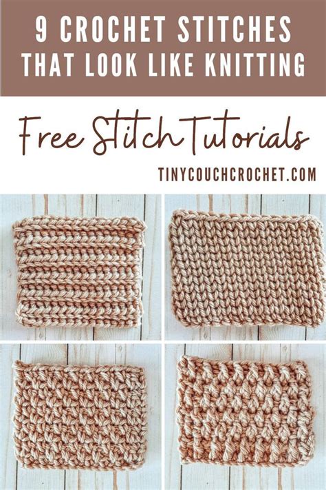 crochet stitches that look like knitting