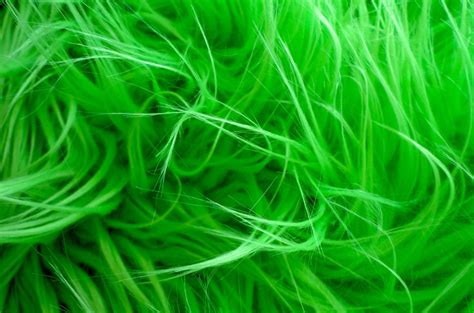 Green fur fabric lime green fur craft size long by FurBoutique