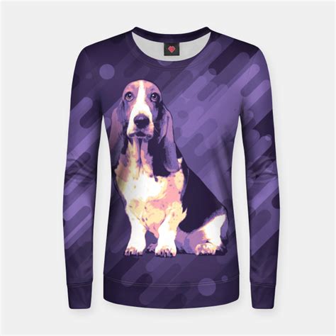 Basset Hound Woman cotton sweater, Live Heroes | Cotton sweater, Sweaters, Cotton