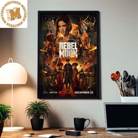 Rebel Moon Part One A Child Of Fire Only On Netflix December 22 Home Decor Poster Canvas - Mugteeco