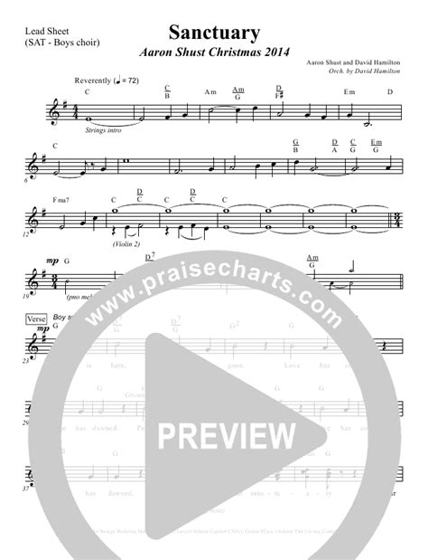 Sanctuary Sheet Music PDF (Aaron Shust) - PraiseCharts