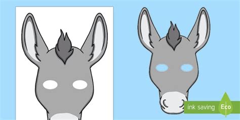 Donkey Role Play Mask (Teacher-Made) - Twinkl