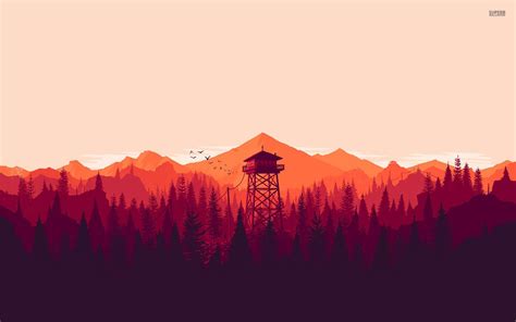 Fire Lookout Tower Wallpaper | Art wallpaper, Minimal wallpaper, Desktop wallpaper art