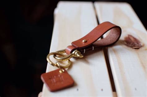 LEATHER Keychains Key Fob Cool Leather Keychains Engrave - Etsy