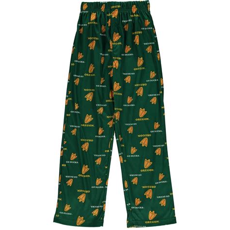 Oregon Ducks Youth Green Team Logo Flannel Pajama Pants