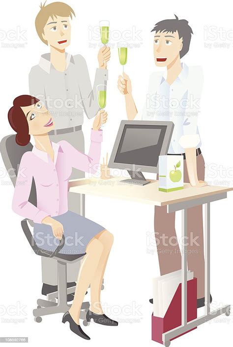 Office Celebration Stock Illustration - Download Image Now - Achievement, Adult, Adults Only ...