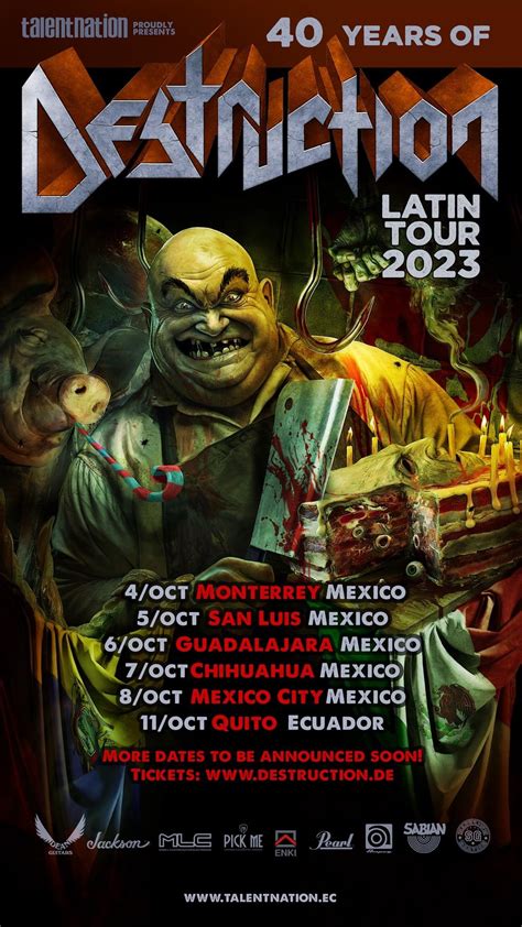 DESTRUCTION 40 Years Of Destruction Tour Mexico 2023 | METALTOWER.NET