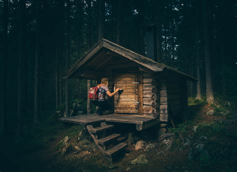 Free Images : landscape, forest, person, light, woman, night, sunlight, travel, hut, soil ...