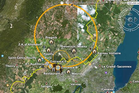 Screen shot of Google earth focused on CERN Map of the Meyrin diversion works - CERN Document Server