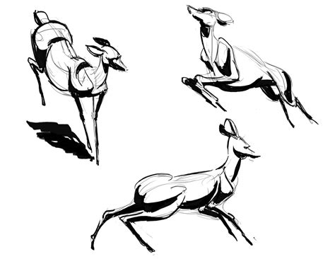 Martin Wittig: Deer Sketches --Finally New Art RIGHT???!!