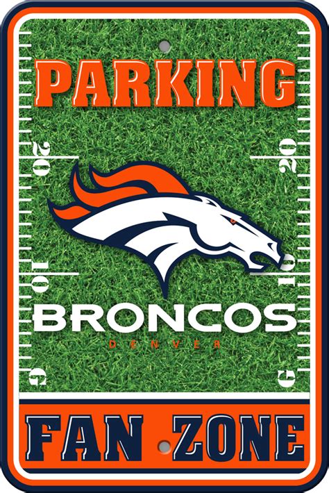 E119210 NFL Denver Broncos Plastic Parking Sign