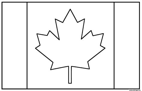 Coloriage Drapeau Canada Dessin Drapeau à imprimer