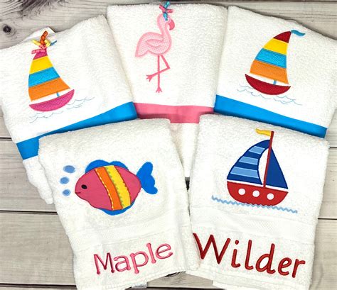 Monogrammed Child's Beach Towels