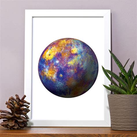 Planet Mercury Print Painting Art Print | Etsy