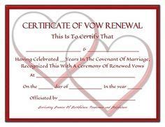 Everlasting Promises Vow Renewal Certificate - Free Printable | Wedding renewal vows, Renewal ...