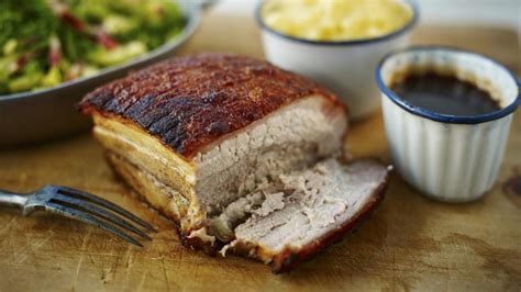 Perfect roast pork belly with cabbage and bacon recipe - BBC Food