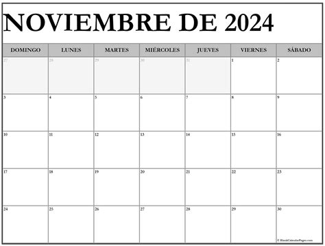 noviembre de 2022 calendario gratis | Calendario noviembre