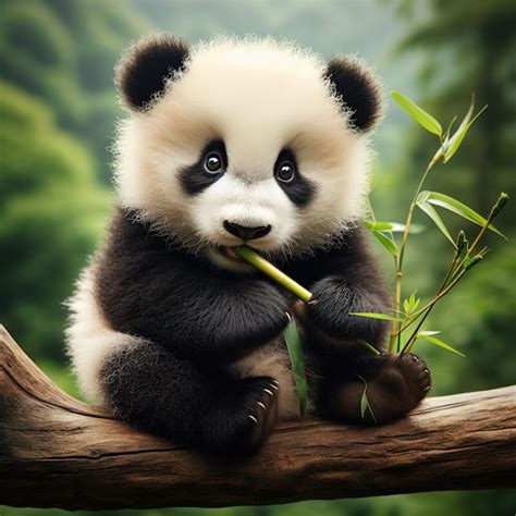 Premium Photo | Cute Panda eating Bamboo