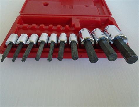 Proto Hex Allen Wrench Socket Set, 1/8 to 5/8 inch, 10pcs