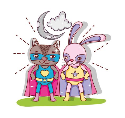 Superhero animals cartoons 642067 Vector Art at Vecteezy