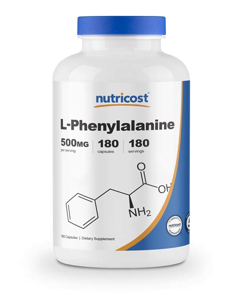 Nutricost L-Phenylalanine 500mg; 180 Capsules - Walmart.com - Walmart.com