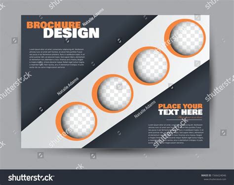 Landscape wide flyer template. Billboard banner abstract background ...