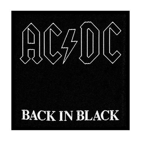 AC/DC - Back in Black Standard Woven Patch - SSD Merch