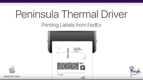 Printing FedEx shipping labels with a thermal label printer on Apple Mac OSX - YouTube