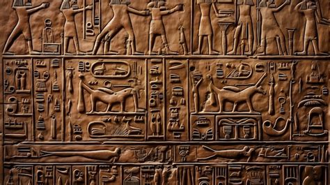 Hieroglyphics on a wall egyptian pyramids generative AI | Premium AI ...