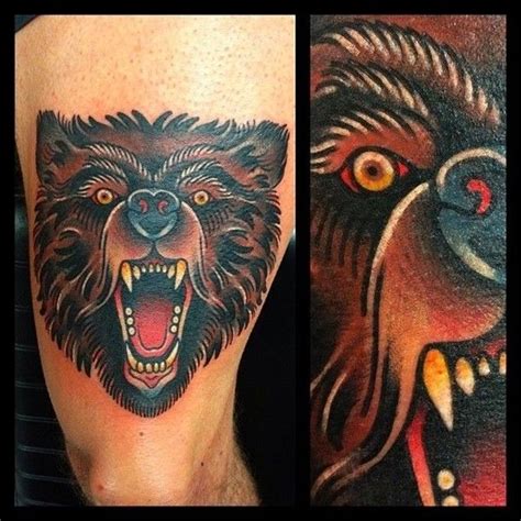 120 Inspiring Bear Tattoo Designs & Meanings | Bear tattoo designs, Traditional bear tattoo ...