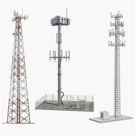 Cellular towers cell 3D model - TurboSquid 1392203