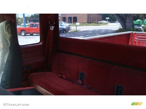 Red Interior 1996 Ford F250 XLT Extended Cab Photo #68485867 | GTCarLot.com