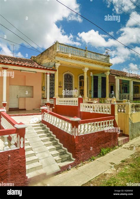 Typical private cuban houses in Cuba Stock Photo - Alamy